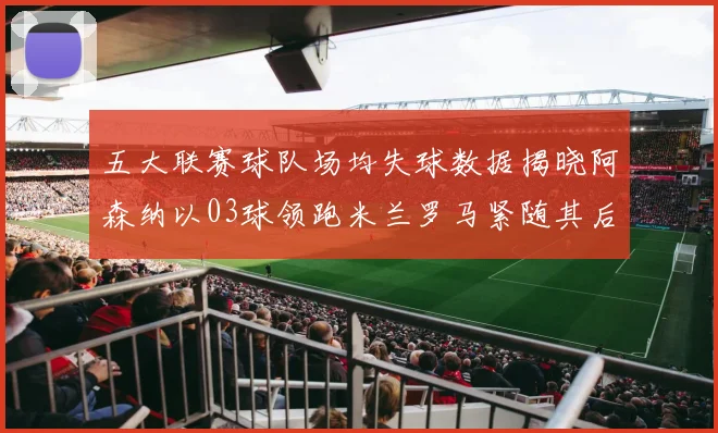 五大联赛球队场均失球数据揭晓阿森纳以03球领跑米兰罗马紧随其后